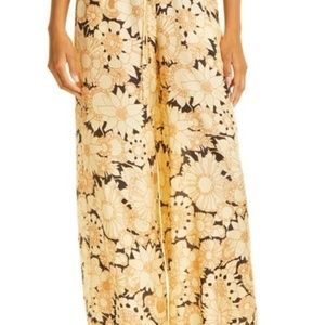 Rebecca Taylor Pop Art Silk Wide Leg Pant